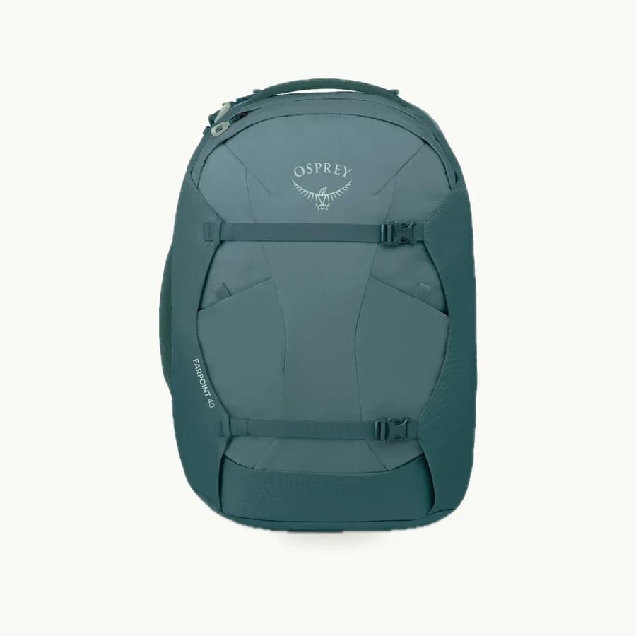 Farpoint 40 Travel Pack: Cascade Blue Farpoint 40 travel pack, front view